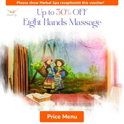 Eight hands massage offer at Herbal Spa