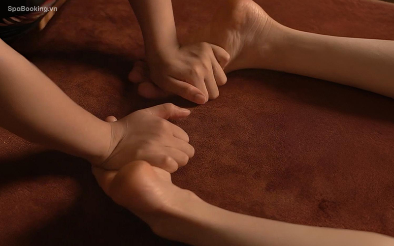 Shiatsu massage alleviating pain and promoting relaxation.