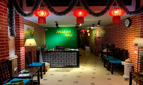 Khu vực sảnh chờ của Midori Spa Hà Nội